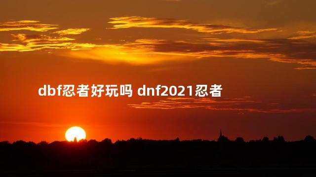 dbf忍者好玩吗 dnf2021忍者怎么样